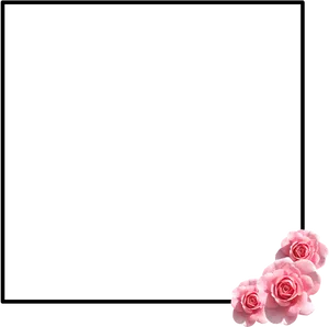 Elegant Floral Tumblr Border PNG image