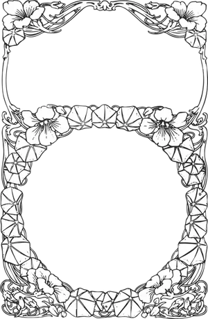 Elegant Floral Vintage Frame PNG image