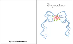 Elegant Floral Wedding Card Design PNG image