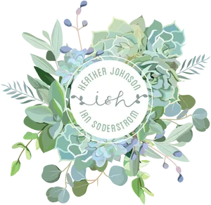 Elegant Floral Wedding Logo PNG image