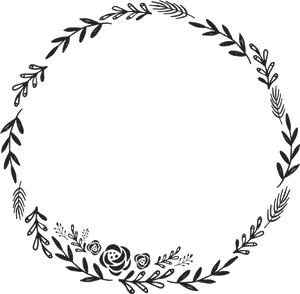 Elegant_ Floral_ Wreath_ Graphic PNG image