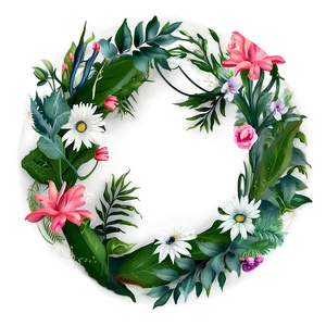 Elegant Flower Circle PNG 06252024