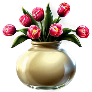 Elegant Flower Vase PNG Krs