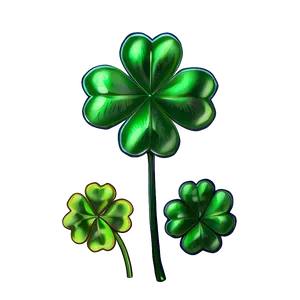Elegant Four Leaf Clover PNG Jpt PNG