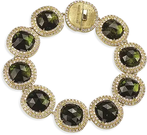 Elegant Gemstone Bracelet PNG image