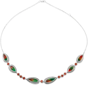 Elegant Gemstone Necklace PNG image