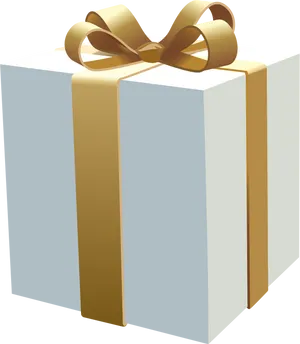 Elegant Gift Boxwith Golden Ribbon PNG image