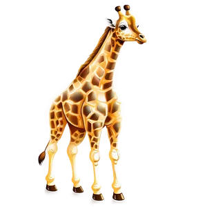 Elegant Giraffe Sketch PNG Bbs41