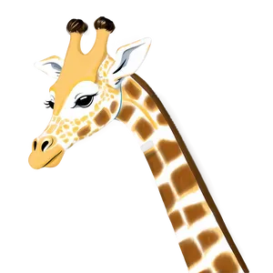Elegant Giraffe Sketch PNG Sxs61