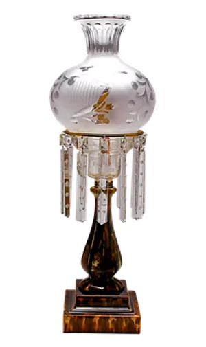 Elegant Glass Table Lamp PNG image