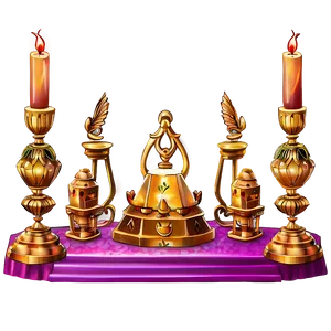 Elegant Gold Altar PNG 06242024