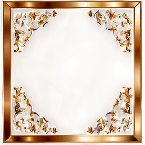Elegant Gold Border PNG 12