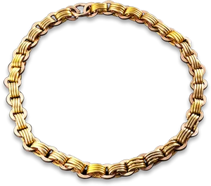 Elegant Gold Chain Circle PNG image