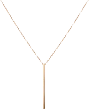 Elegant Gold Chainwith Bar Pendant PNG image