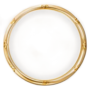 Elegant Gold Circle Frame PNG Xol