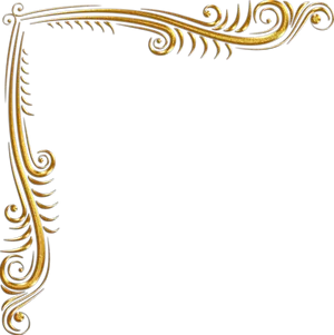 Elegant Gold Corner Design PNG image