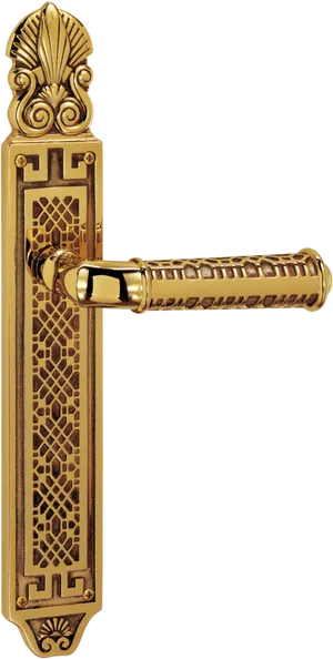 Elegant Gold Door Handle PNG image