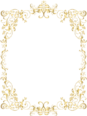 Elegant Gold Floral Frame
