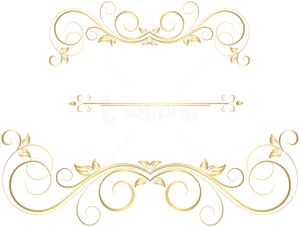 Elegant Gold Flourish Design PNG image