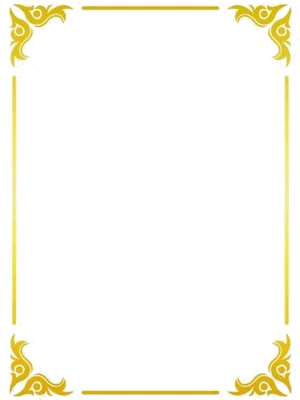 Elegant Gold Frame Design PNG image