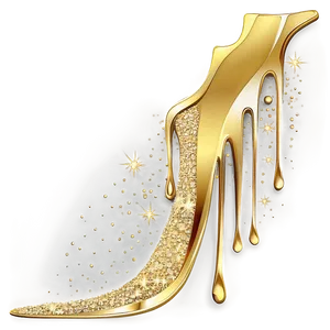 Elegant Gold Glitter Drip Design Png Lgj PNG image