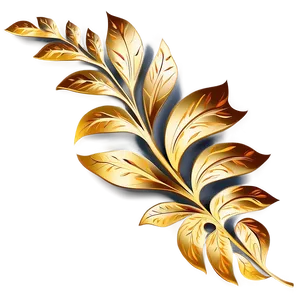 Elegant Gold Leaf Design Png 74 PNG image