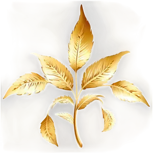 Elegant Gold Leaf Design Png Mld51 PNG image