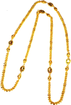 Elegant Gold Necklace Design PNG image