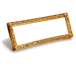 Elegant Gold Rectangle Border Png 06272024 PNG image