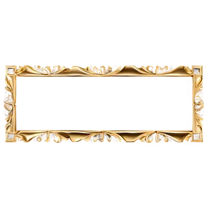 Elegant Gold Rectangle Border Png 97 PNG image