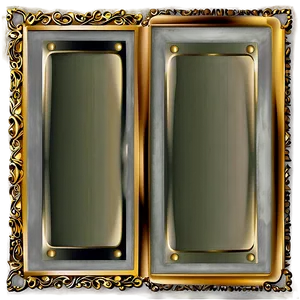 Elegant Gold Rectangle Border Png Rwt PNG image