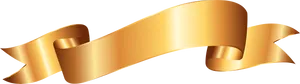Elegant Gold Ribbon Banner PNG image
