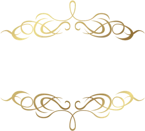 Elegant Gold Scroll Design PNG image