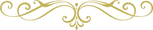 Elegant Gold Scroll Divider PNG image