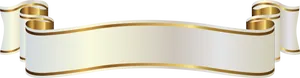 Elegant Goldand White Banner PNG image