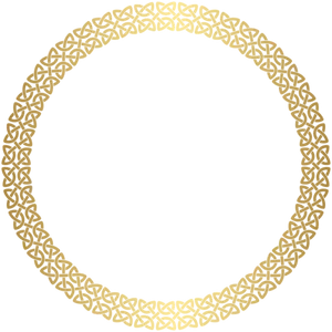 Elegant Golden Celtic Knot Border PNG