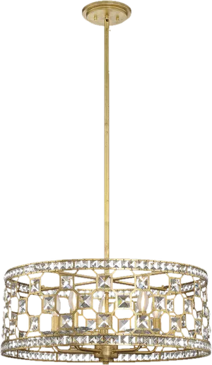 Elegant Golden Chandelier Design PNG image