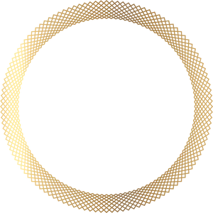 Elegant Golden Circle Frame PNG image