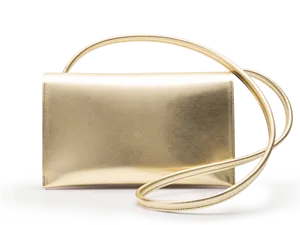 Elegant Golden Clutch Bag PNG image