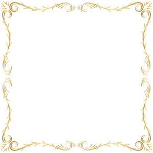 Elegant Golden Decorative Border PNG image