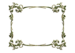 Elegant Golden Floral Frame