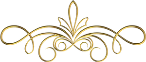 Elegant Golden Flourish Border PNG image