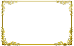 Elegant Golden Frame PNG image