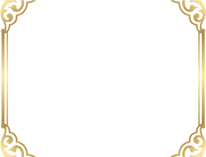 Elegant Golden Frame Border PNG