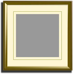 Elegant Golden Frameon Gray Background PNG image