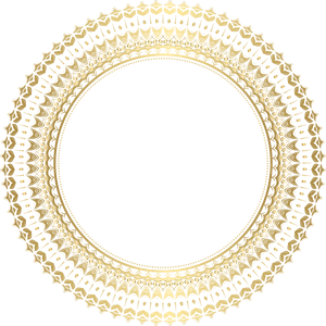 Elegant Golden Mandala Frame PNG image