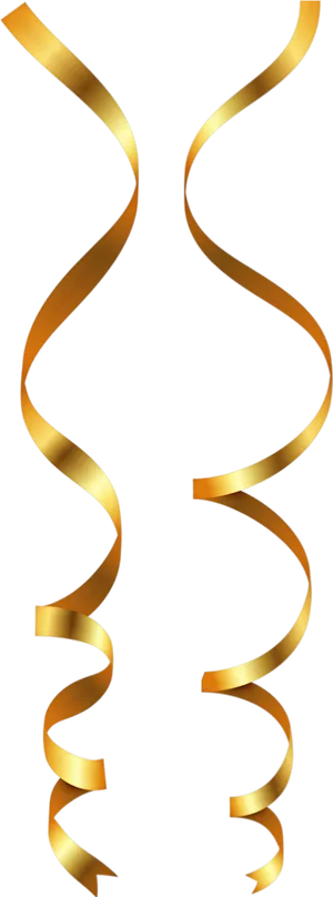 Elegant Golden Ribbon Curves PNG image