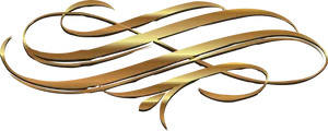 Elegant Golden Ribbon Graphic PNG image