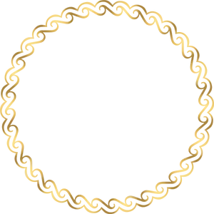Elegant Golden Scroll Frame PNG image