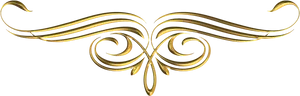 Elegant Golden Swirl Decoration PNG image